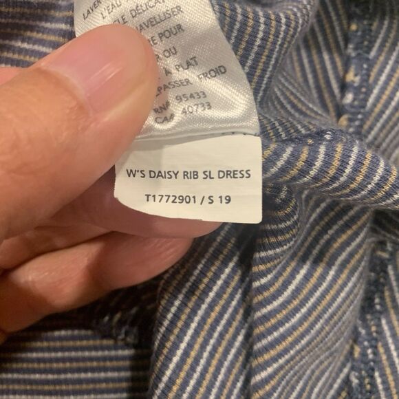 Toad and Co Womens Daisy Rib Sleeveless Striped Midi Dress Pockets S Outdoors - Picture 5 of 8